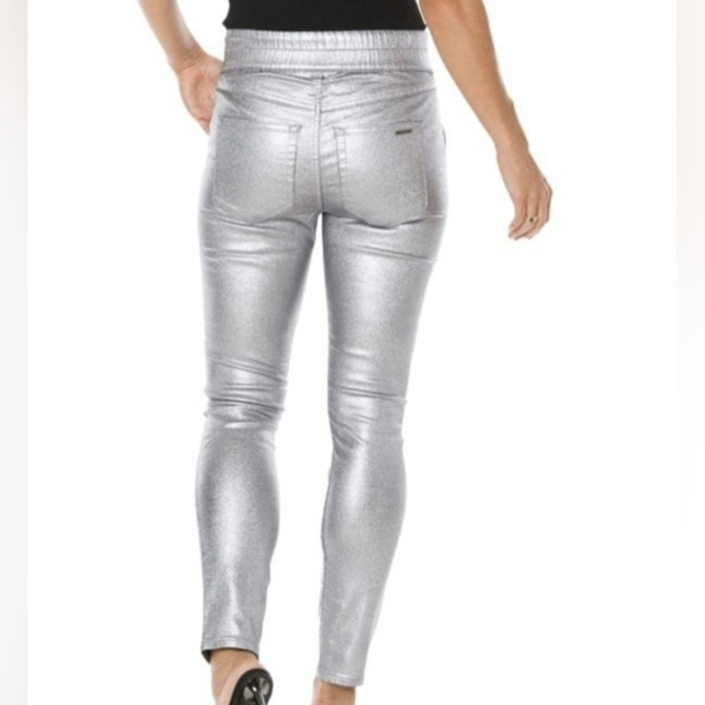 Juicy Couture Silver Comfy Elastic Waist Drawstring Jogger Pants Sz 2. - Picture 8 of 11